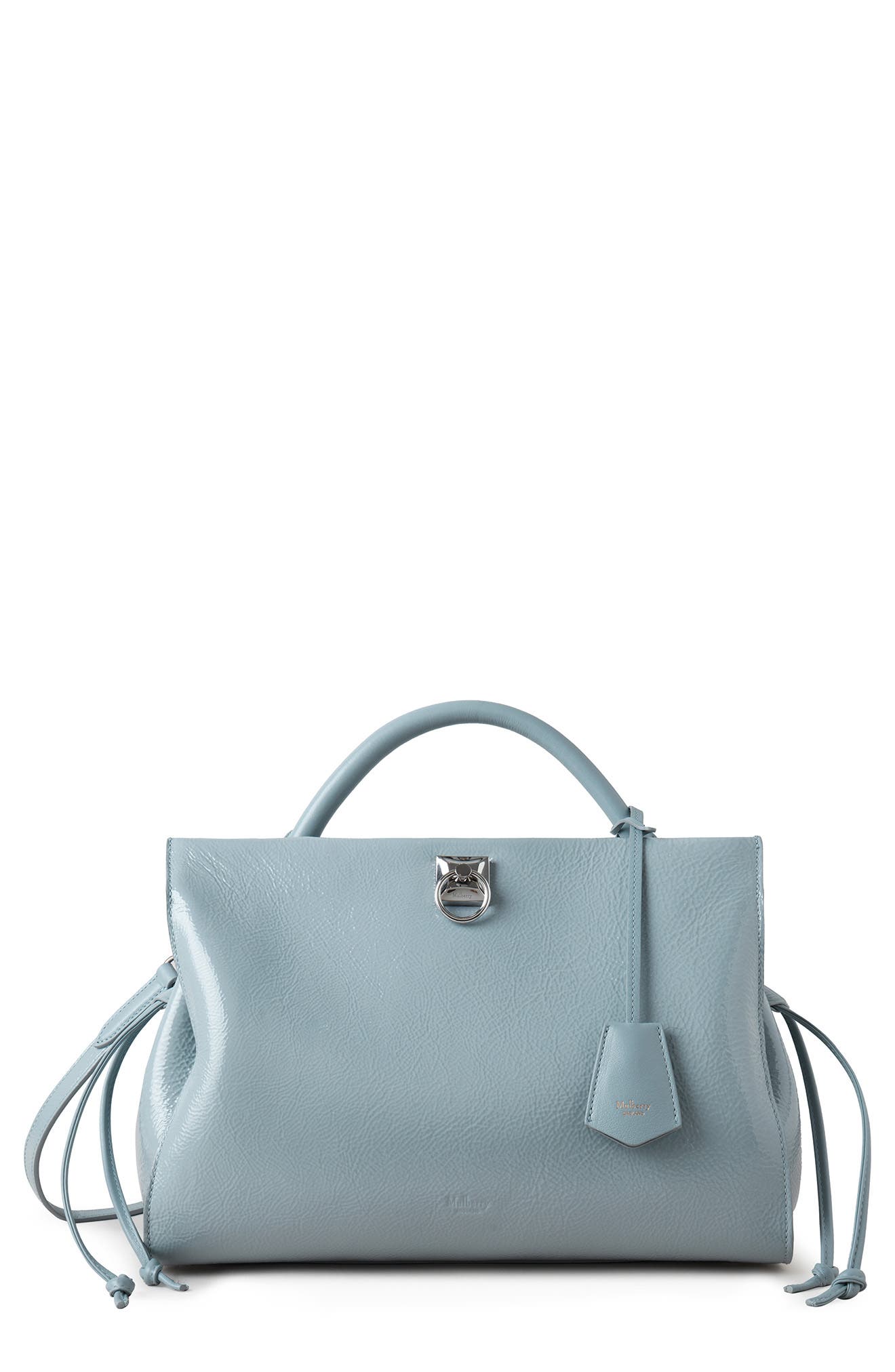 Mulberry Iris Spongy Patent Leather Top Handle Bag, Main, color, 