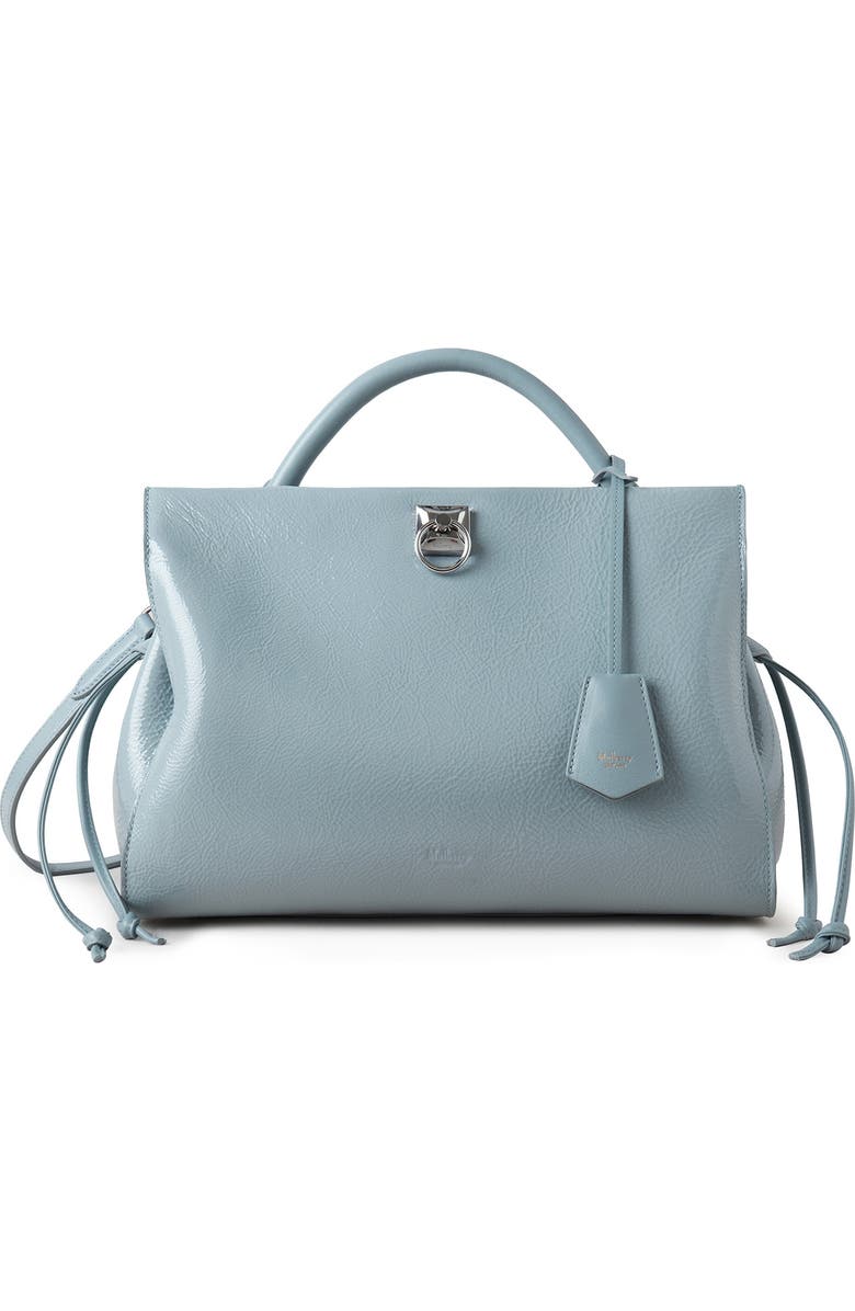 Mulberry Iris Spongy Patent Leather Top Handle Bag, Main, color,