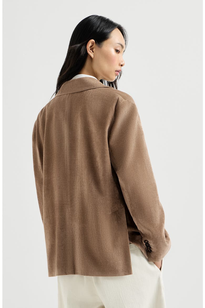 Fluid corduroy blazer, Alternate, color, Espresso