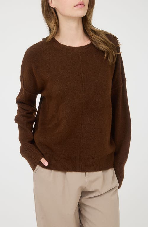 Blu Pepper Crewneck Sweater In Brown