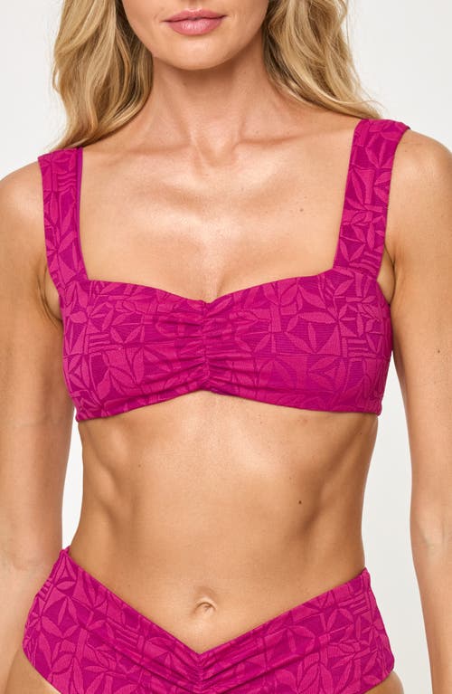 L*space Lspace Marlee Jacquard Bikini Top In Berry