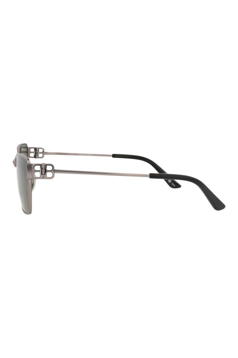 63mm Rectangular Sunglasses, Alternate, color, RUTHENIUM RUTHENIUM GREEN
