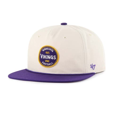 Men's '47  Natural Minnesota Vikings Payson Captain Adjustable Hat