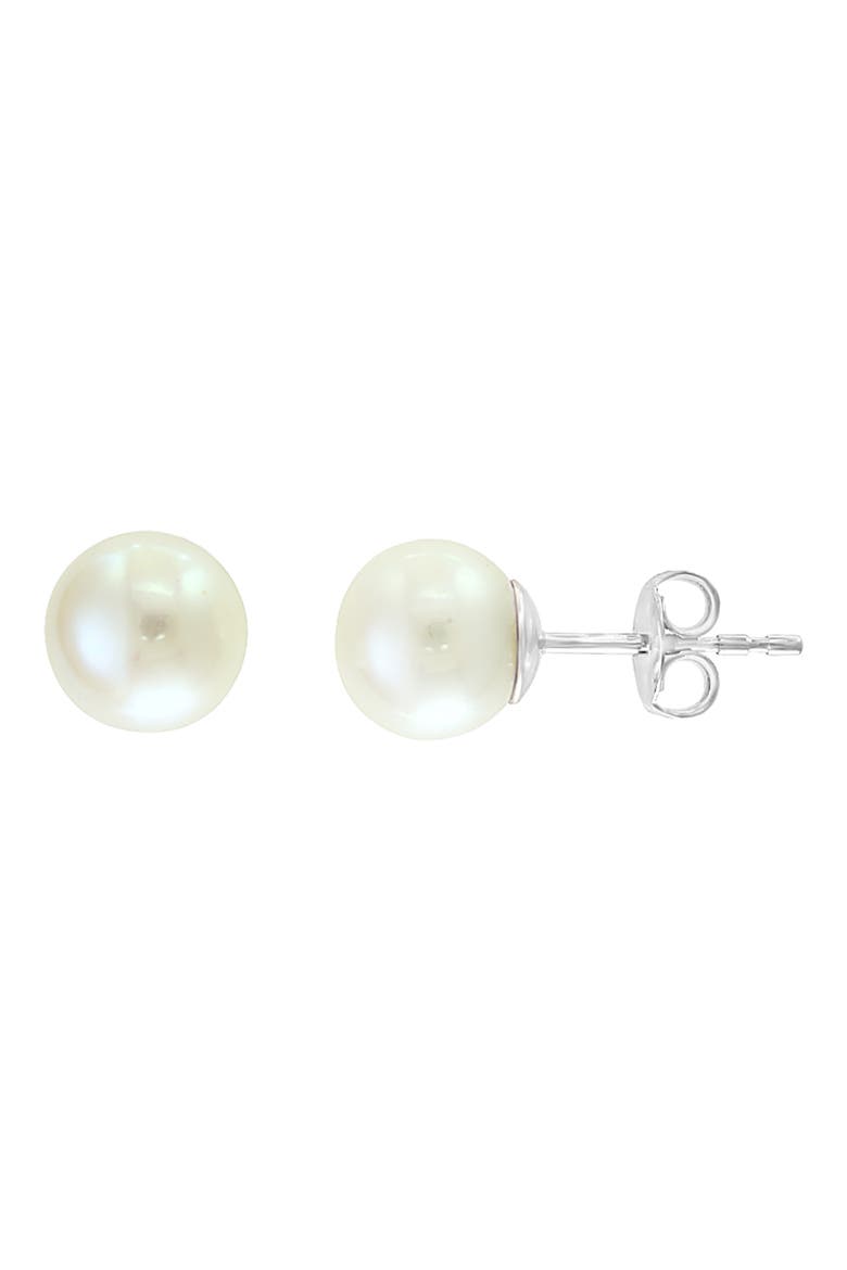 Three-Piece Freshwater Pearl Necklace, Bracelet and Earrings Set, Alternate, color, WHITE