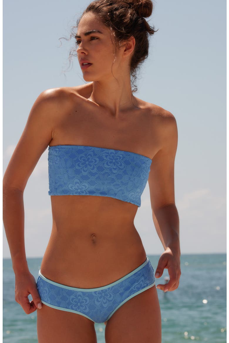 Lola Strapless Bandeau Bikini Top, Alternate, color, BONNIE BLUE
