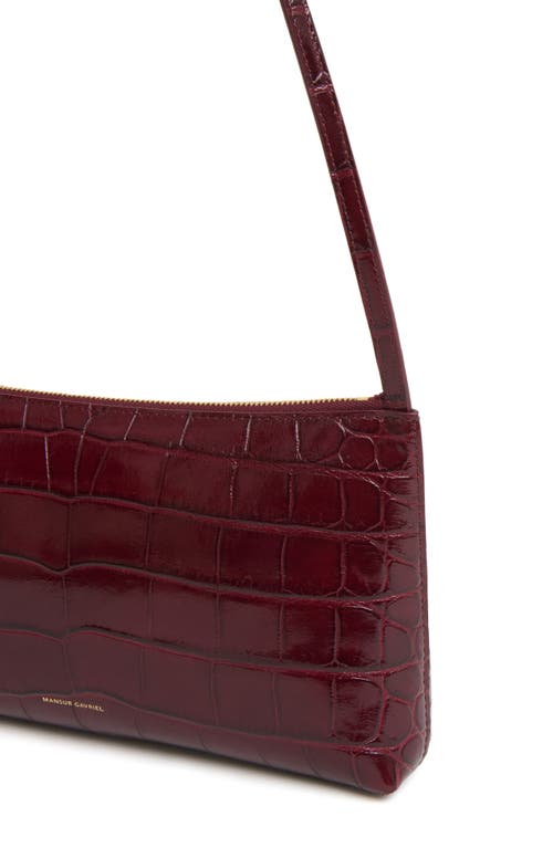 Mansur Gavriel Gaia Leather Shoulder Bag In Burgundy