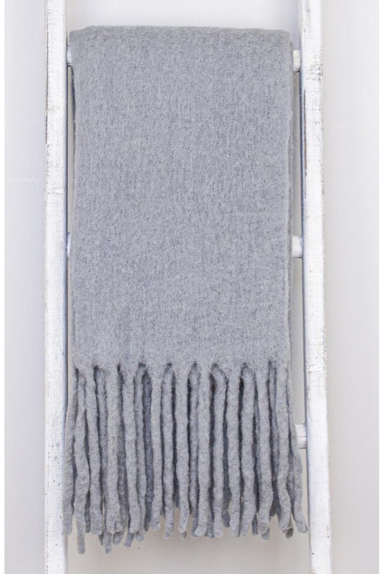 Nagar Fringe Throw Blanket, Alternate, color, GRAY
