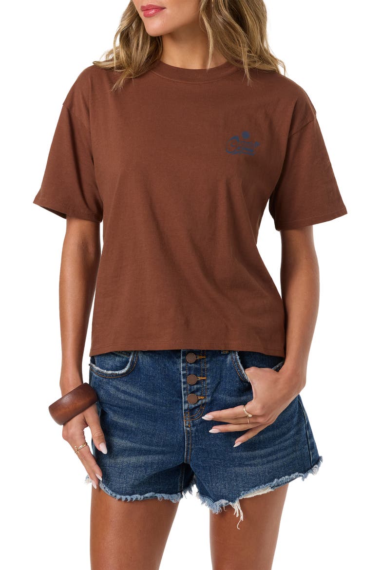 OG Radical Sun Easy Embroidered T-Shirt, Main, color, TOFFEE