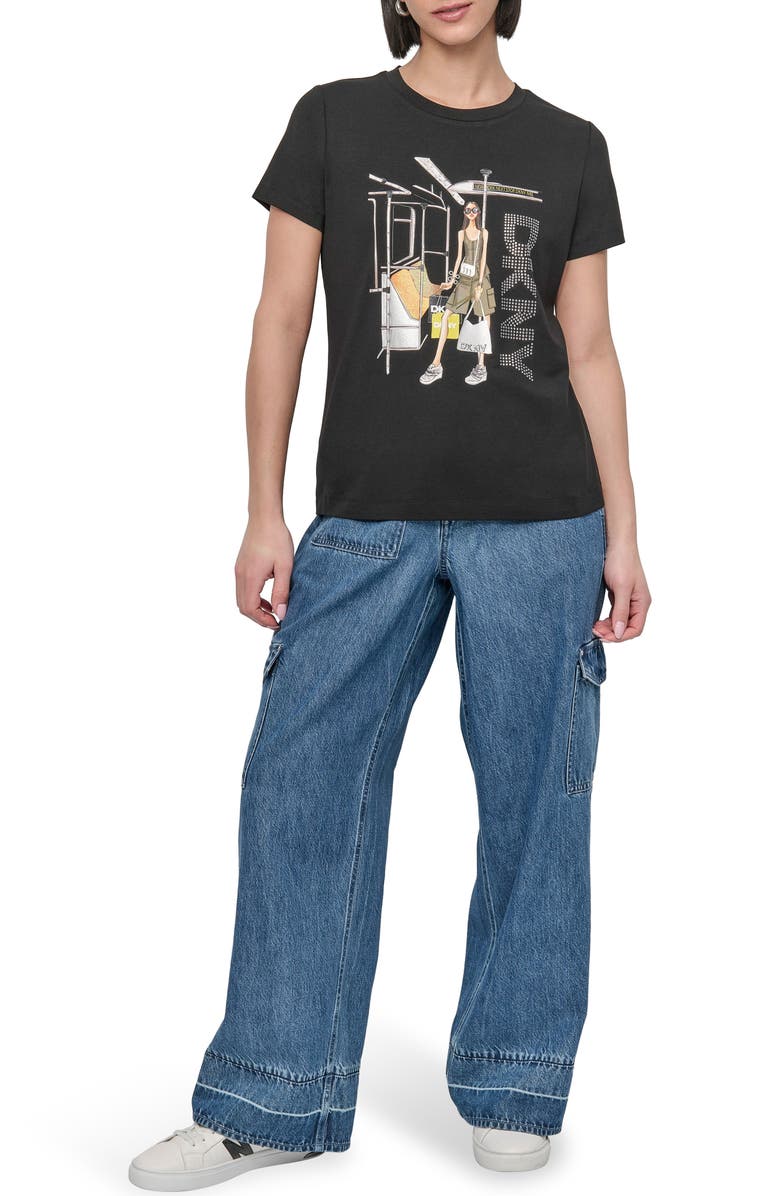 DKNY Subway Graphic T-Shirt, Alternate, color,