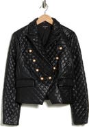 AREA STARS Diamond Quilted Faux Leather Jacket