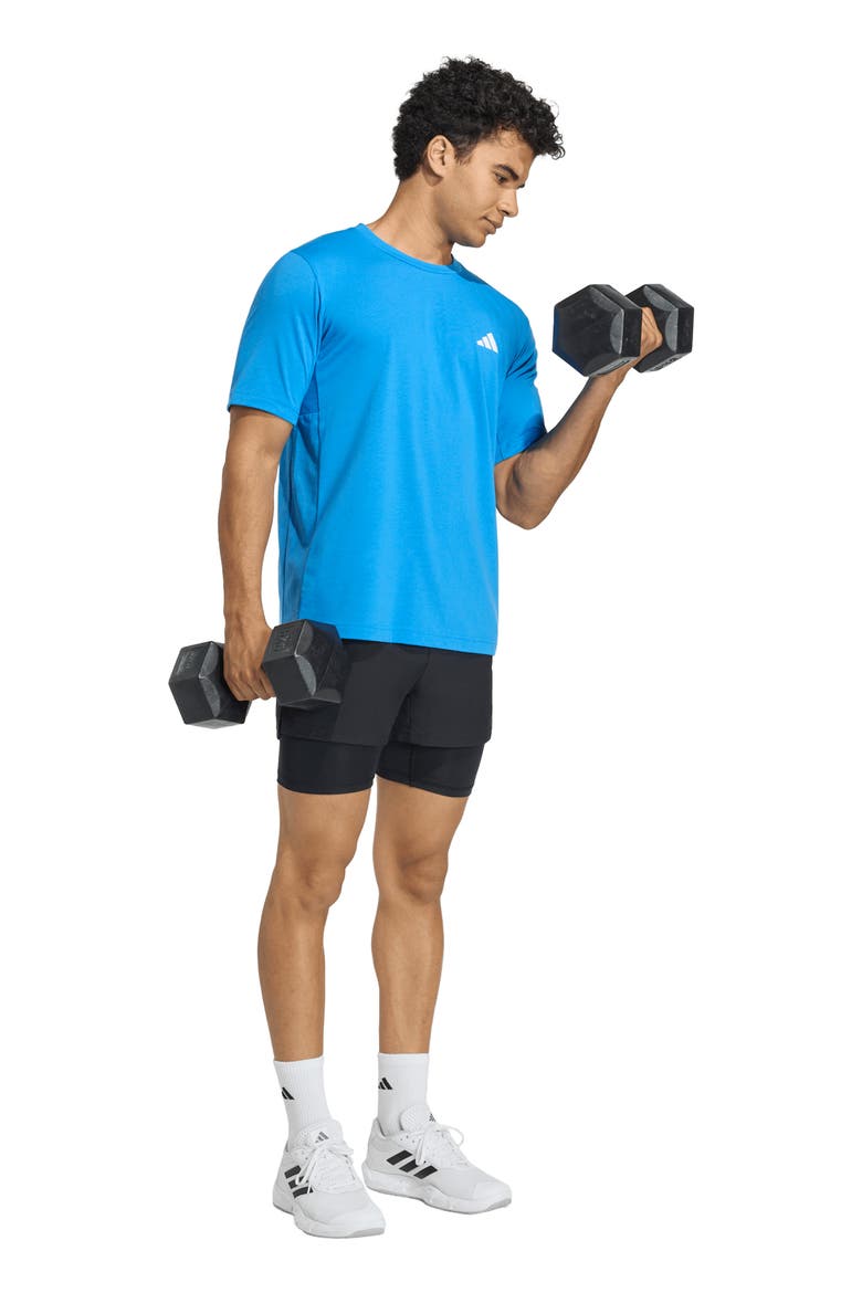 Workout Essentials Climacool FeelReady T-Shirt, Alternate, color, RAY BLUE