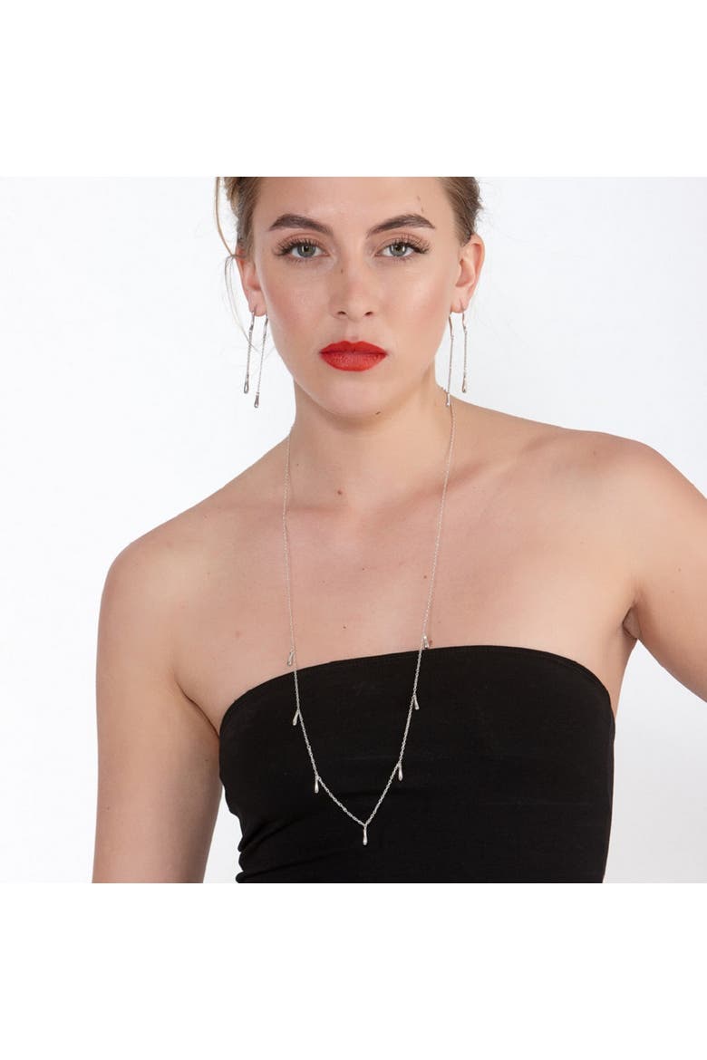 7 Drip necklace 28" or 32", Alternate, color, Sterling Silver