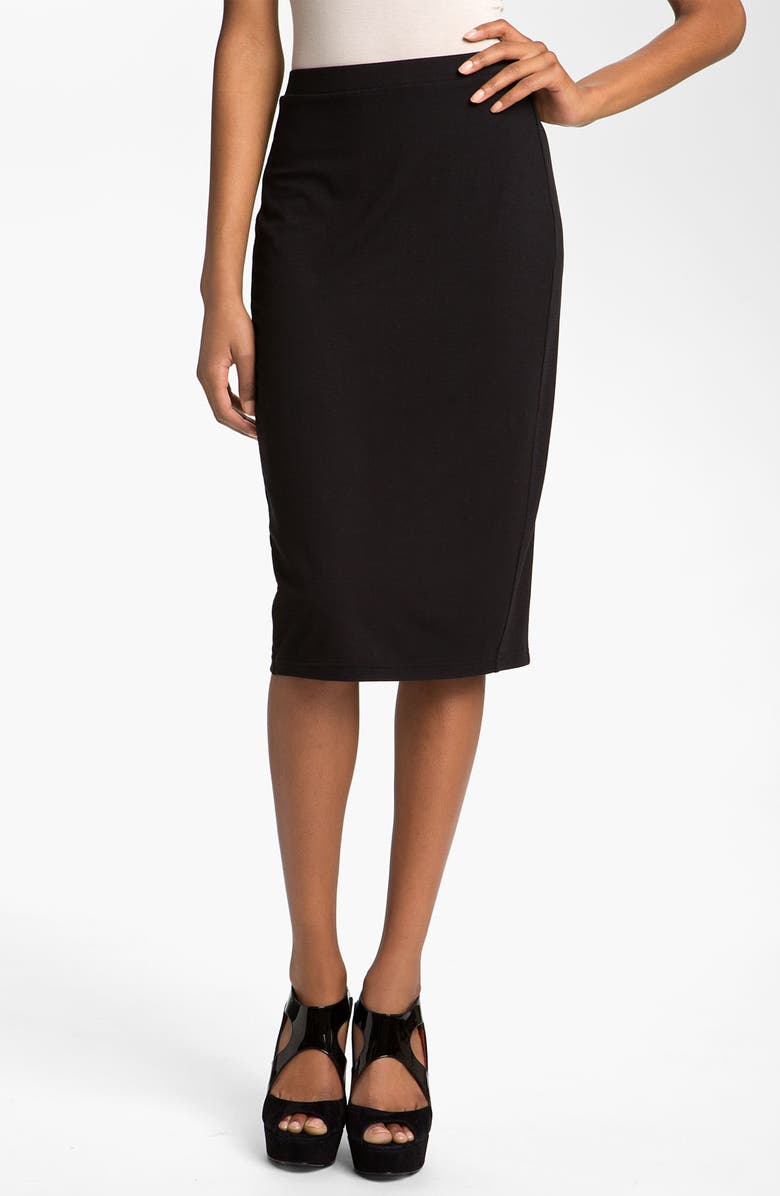 Trouvé Rib Panel Pencil Skirt, Main, color, 