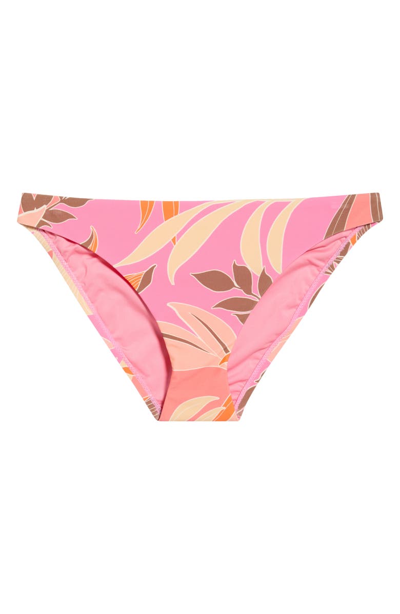 Sanctuary Print Cinch Back Bikini Bottoms, Alternate, color, Orange Multi