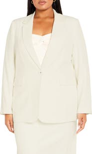 City Chic Clea One-Button Blazer