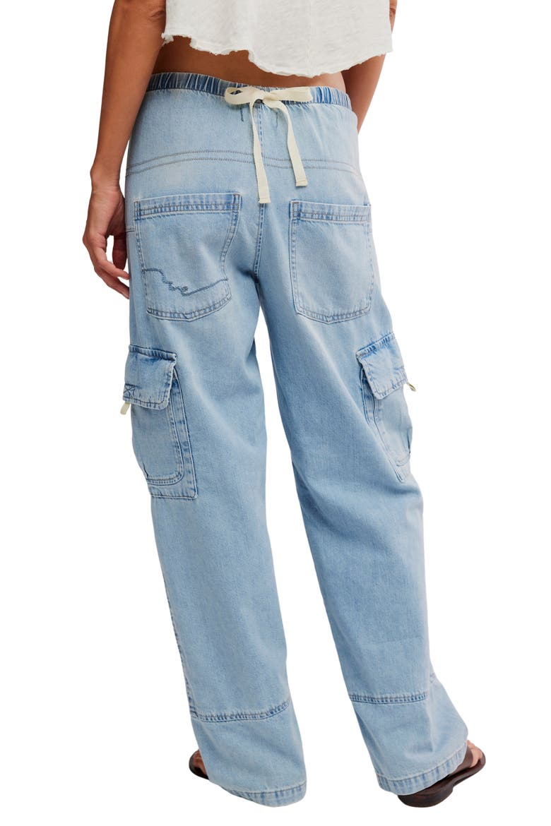 Wallflower Barrel Leg Cotton Jeans, Alternate, color, VICTORIA