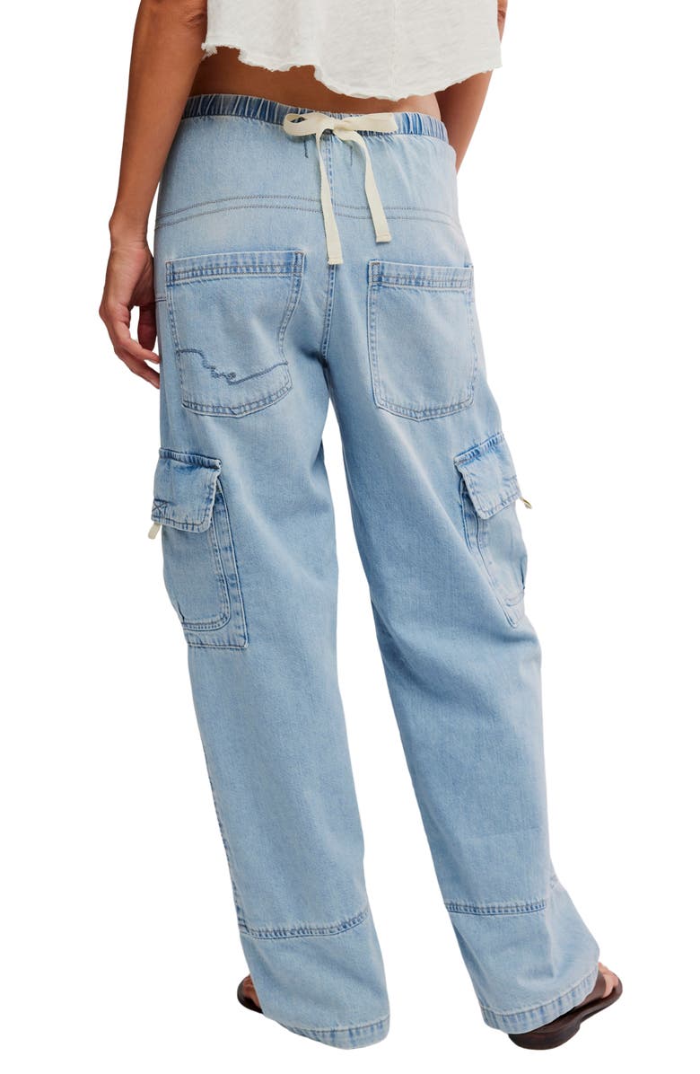 Free People Wallflower Barrel Leg Cotton Jeans, Alternate, color, Victoria