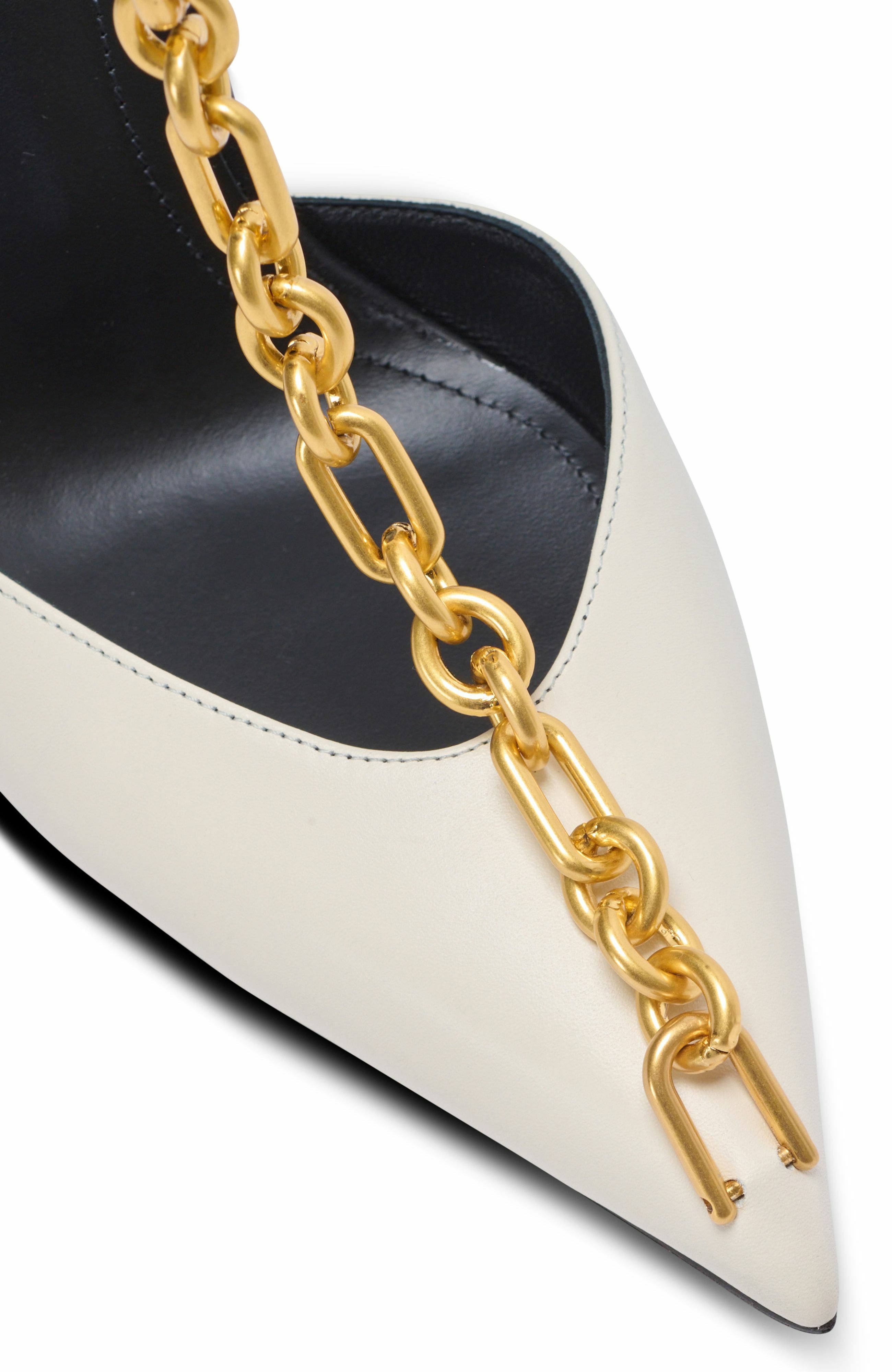 Balmain Sync Leather Stilettos With Pointed Toe, Alternate, color, Beige