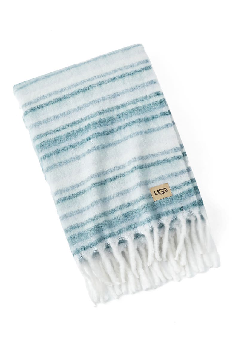 Joana Throw Blanket, Main, color, MISTY GREEN/ SALTWATER