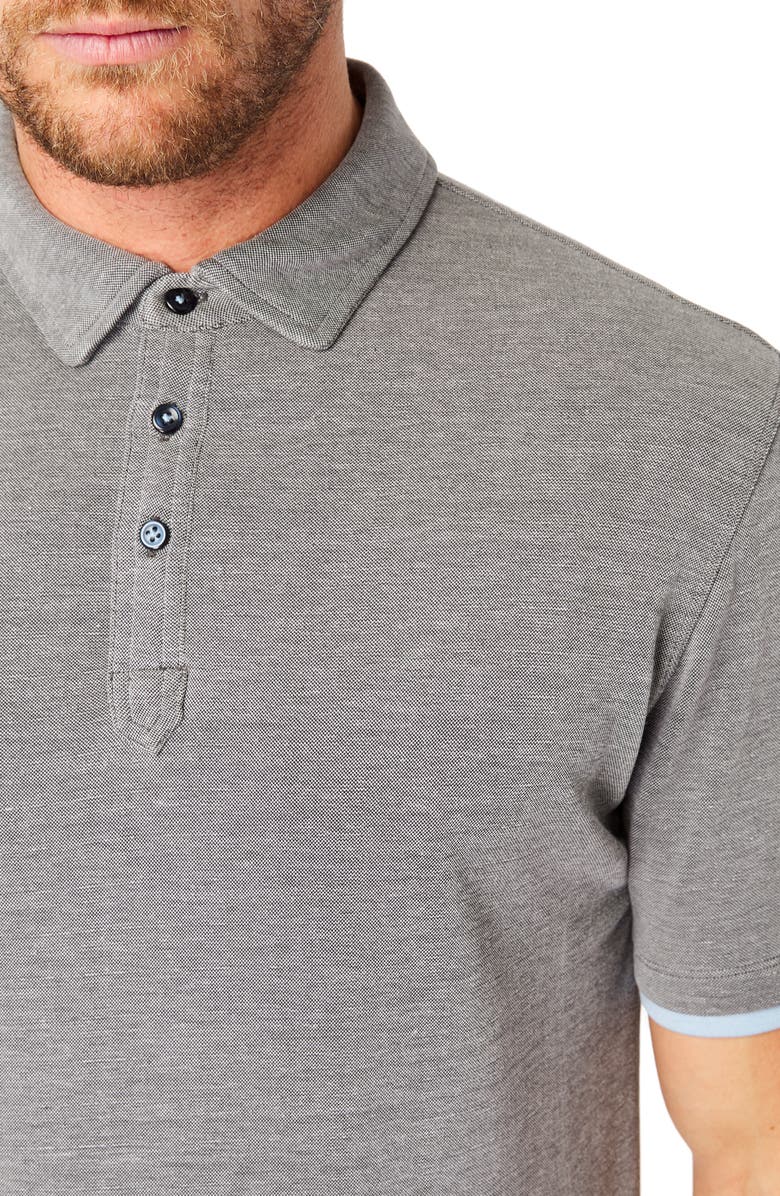 7 Diamonds Happier Layered Slub Piqué Polo, Alternate, color, 