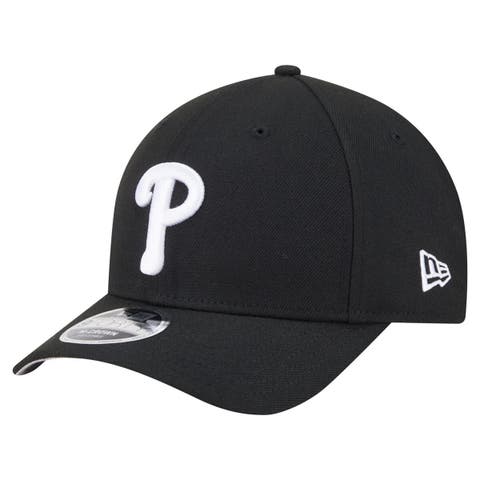 Men's New Era  Black Philadelphia Phillies Player Replica 9FORTY Adjustable Hat
