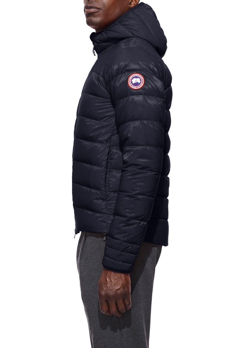 Brookvale Slim Fit Hooded Down Jacket, Alternate, color, ADMIRAL BLUE/ BLACK