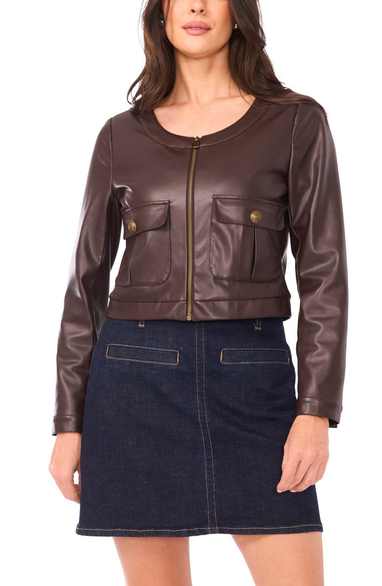 Vince Camuto Faux Leather Jacket, Alternate, color,