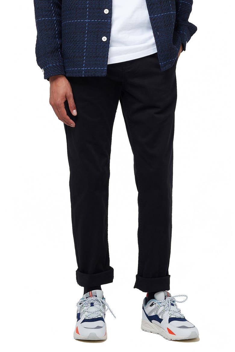 Strood Stretch Cotton Chino Pants, Main, color, BLACK