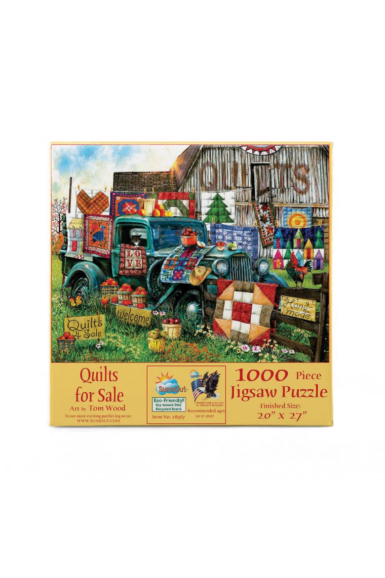Quilts for Sale 1000 piece Jigsaw Puzzle for Adults, Alternate, color, Multicolor