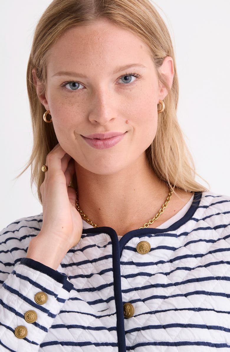 vineyard vines Stripe Quilted Jacket, Alternate, color, Stripe Nautical Navy