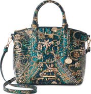 Brahmin Duxbury Croc Embossed Leather Satchel