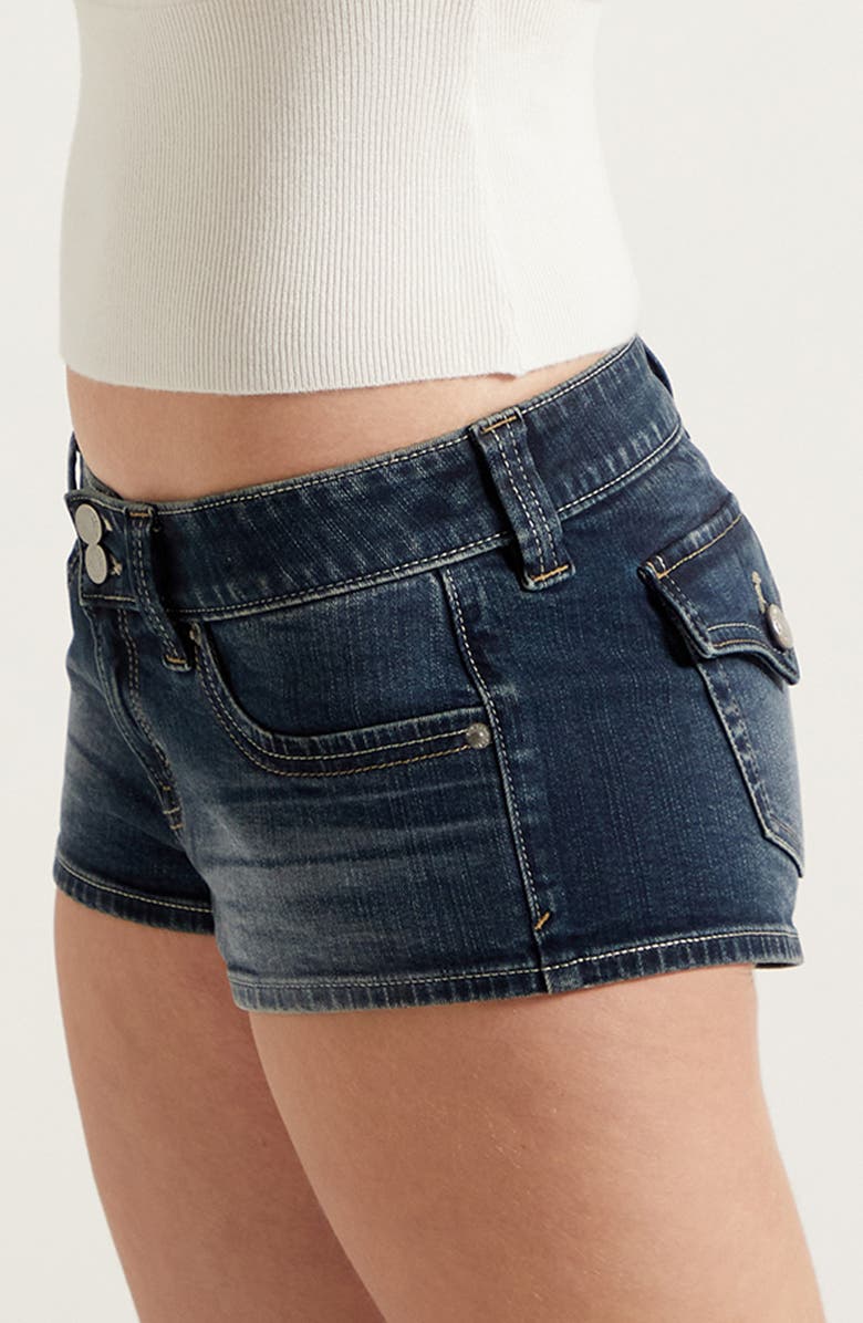 PacSun Tatum Ultimate Micro Shorts, Alternate, color, Dark Indigo