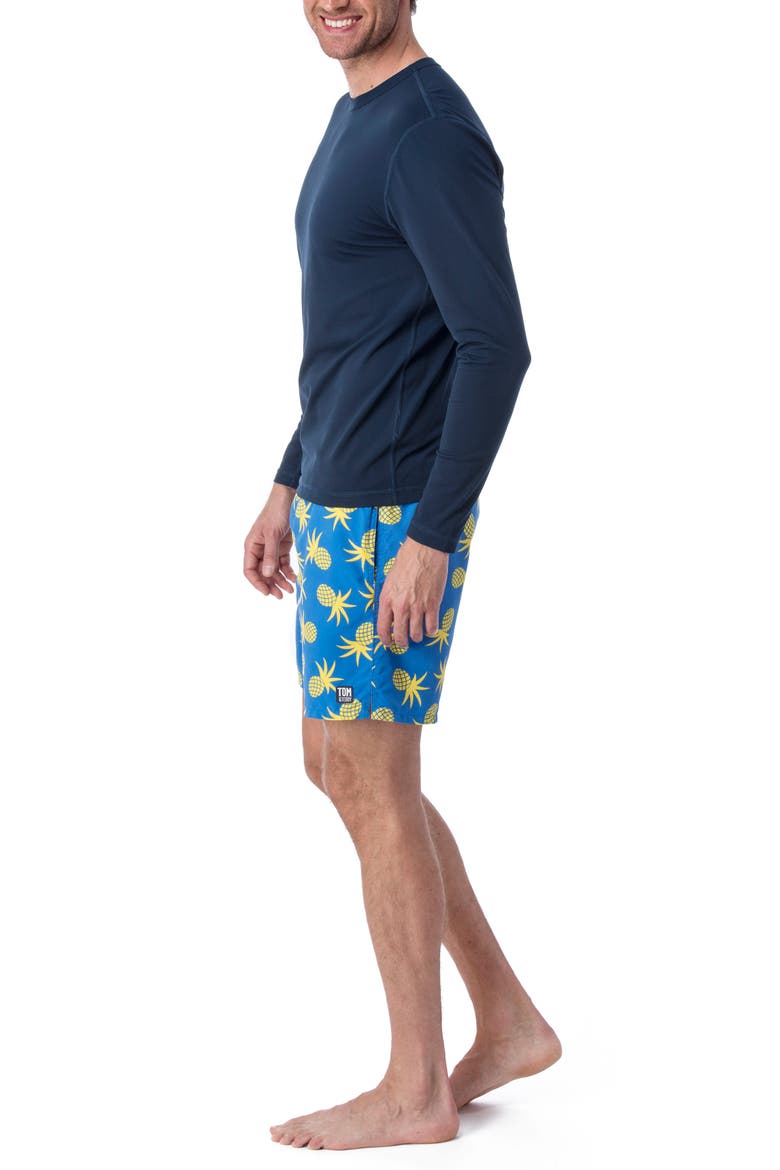 Long Sleeve Stretch Rashguard, Alternate, color, DEEP BLUE