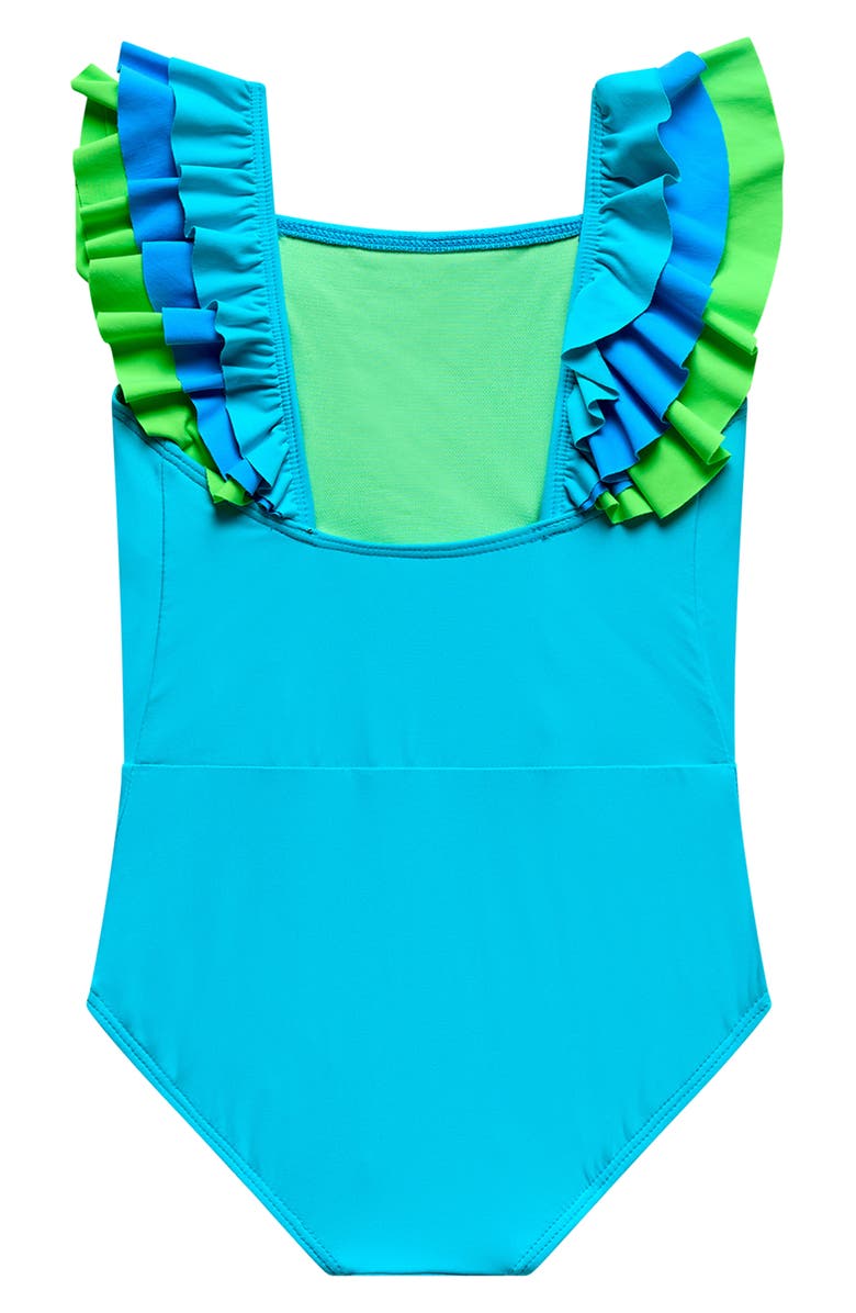 Beach Lingo Kids' Ruffle One-Piece Swimsuit, Alternate, color, 