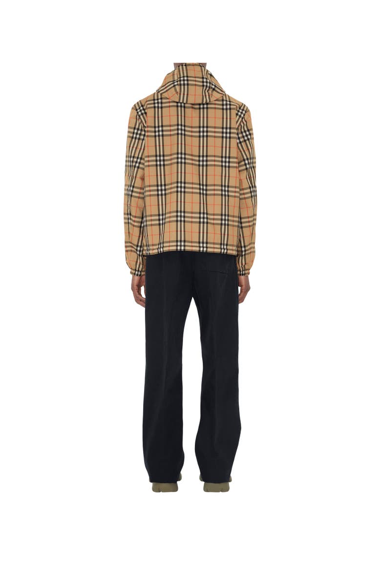Burberry Reversible Check Hooded Jacket, Alternate, color, Sand Beige
