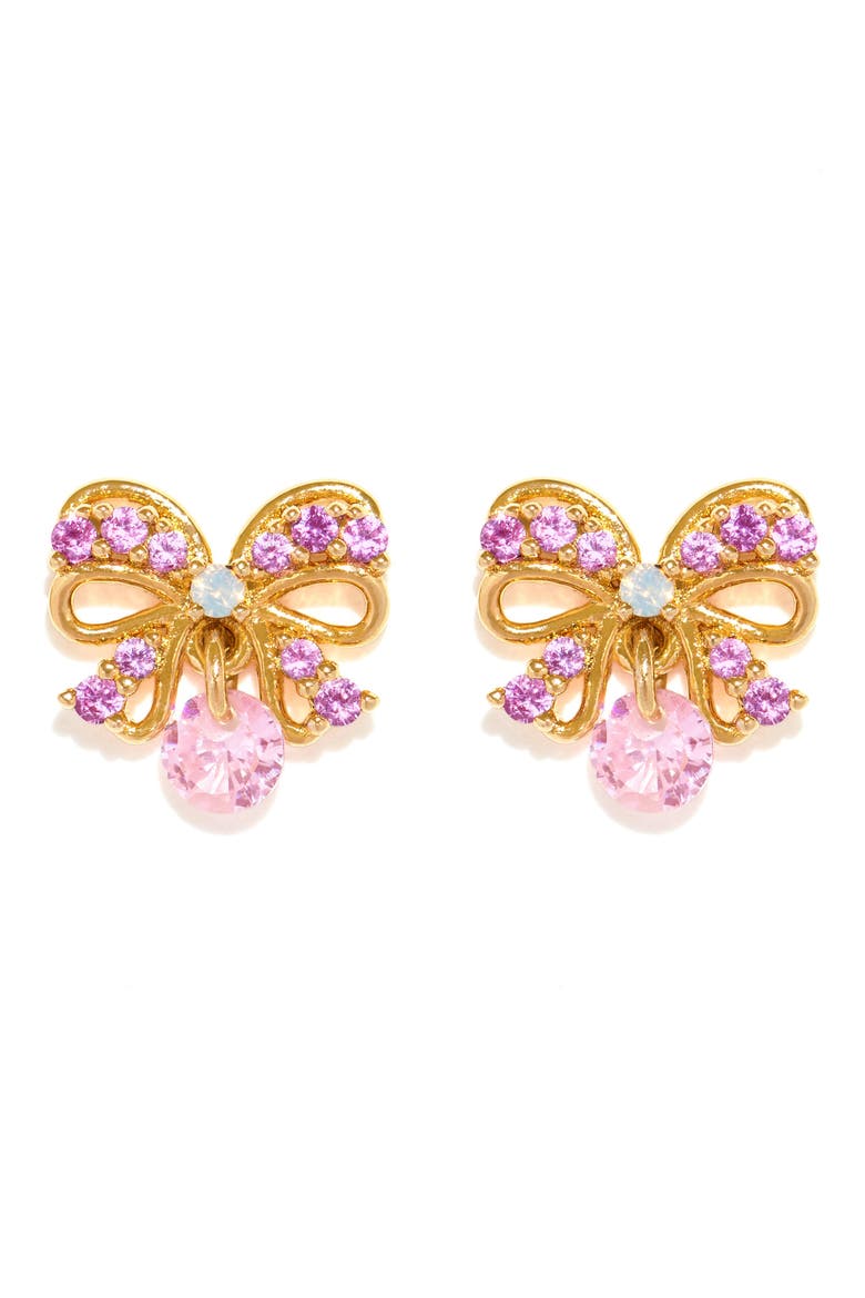 Love Knot Bow Stud Earrings, Main, color, GOLD