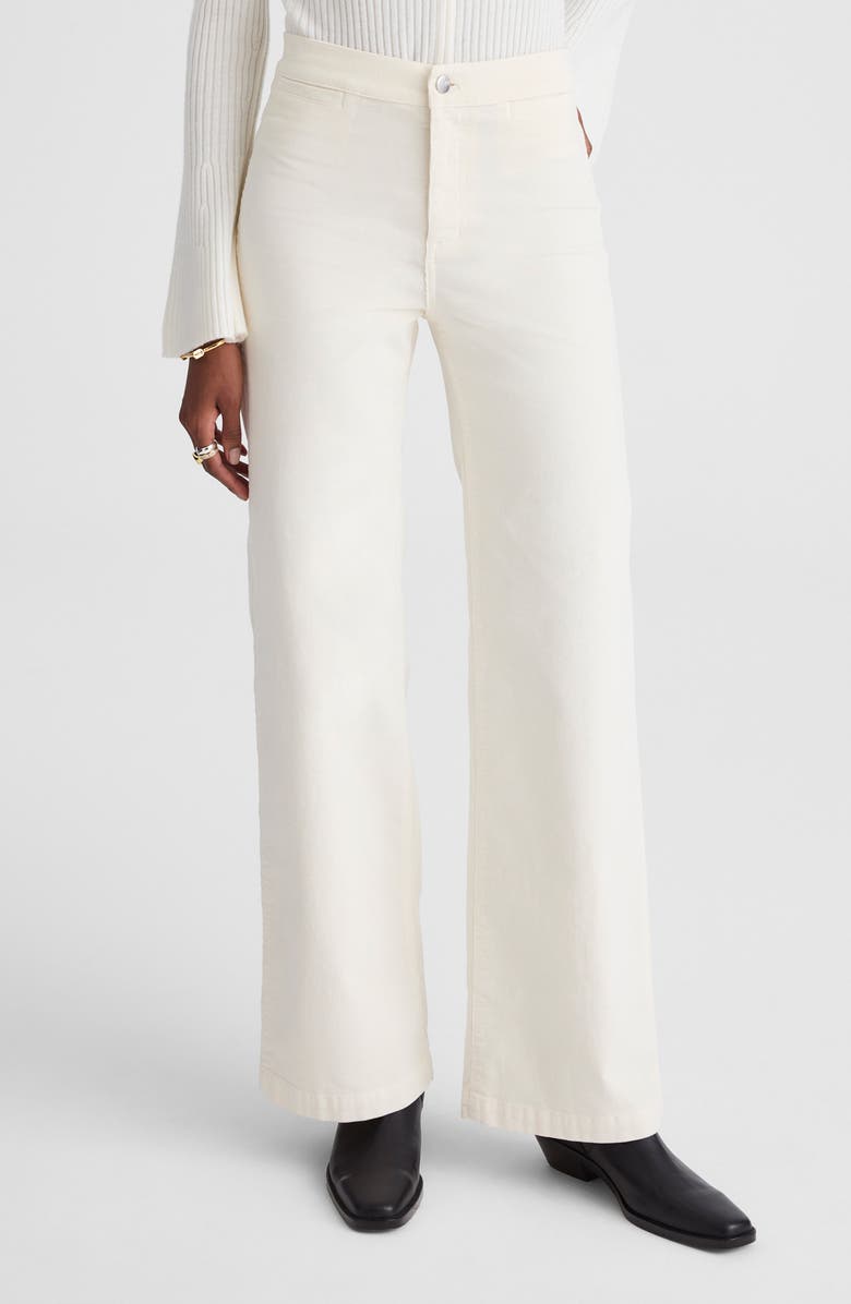 Madewell The Wide Leg Corduroy Pants, Main, color, Vintage Ivory
