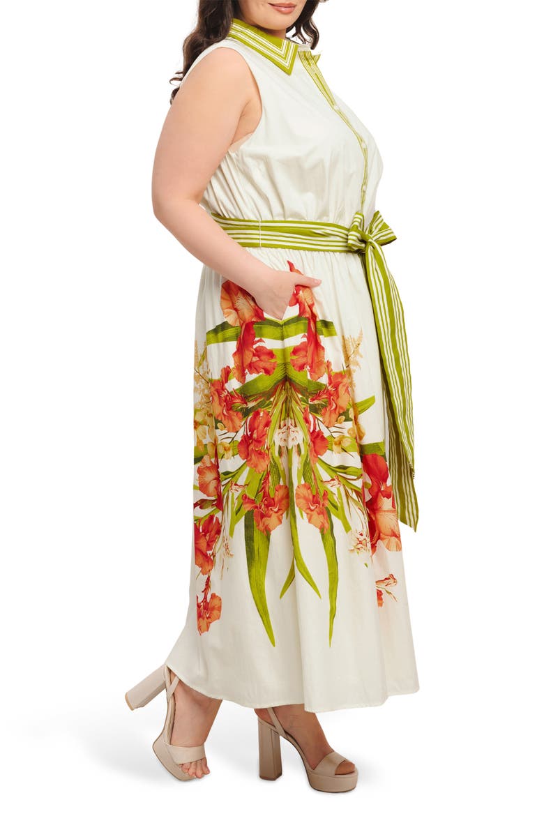 Tie Waist Shirtdress, Alternate, color, OFF WHITE
