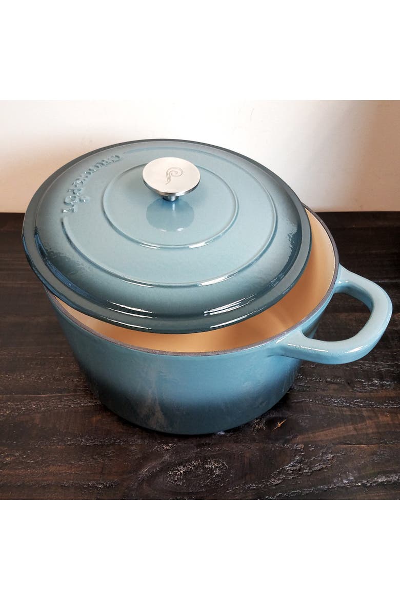 7 Quart Round Cast Iron Dutch Oven, Alternate, color, Grey