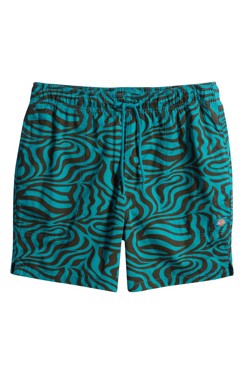 Dickies Zebra Print Cotton Twill Shorts, Alternate, color, 