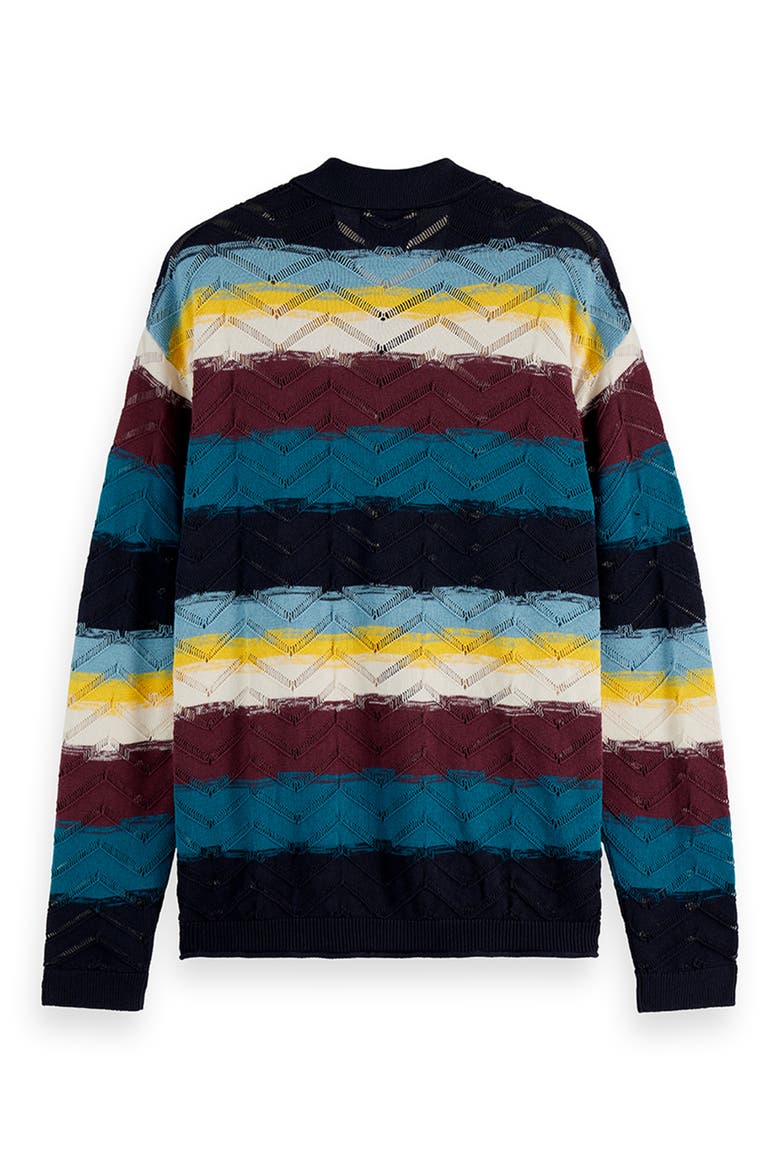 Stripe Open Knit Cardigan, Alternate, color, EL COSMICO STRIPE