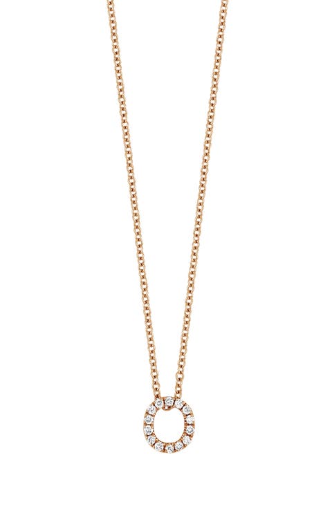 Diamond Pavé Initial Pendant Necklace