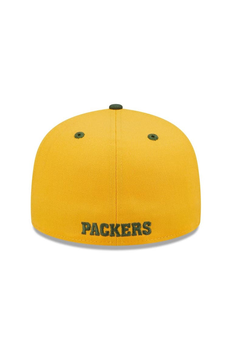New Era Men's New Era Gold/Green Green Bay Packers Flipside 59FIFTY Fitted Hat, Alternate, color, 