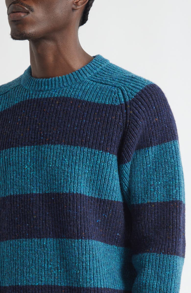 Noah Stripe Donegal Wool Sweater, Alternate, color, Beltra / Sheridan