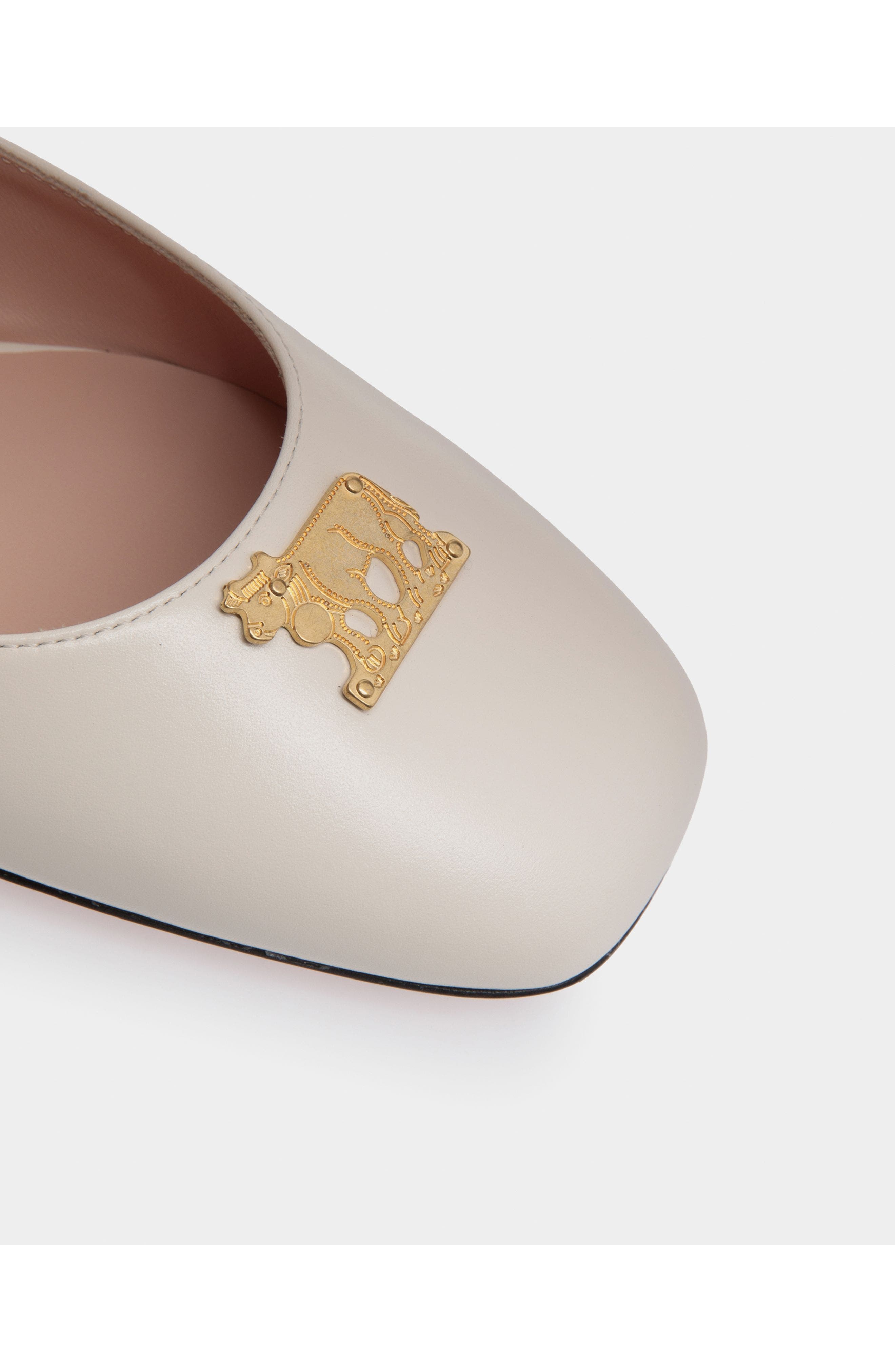 Bally rina Mary-Jane Flat In Calf Leather, Alternate, color, White