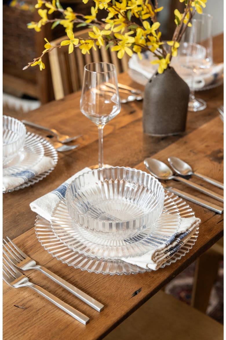 Arezzo Brushed 5-Piece Place Setting, Alternate, color, SILVER