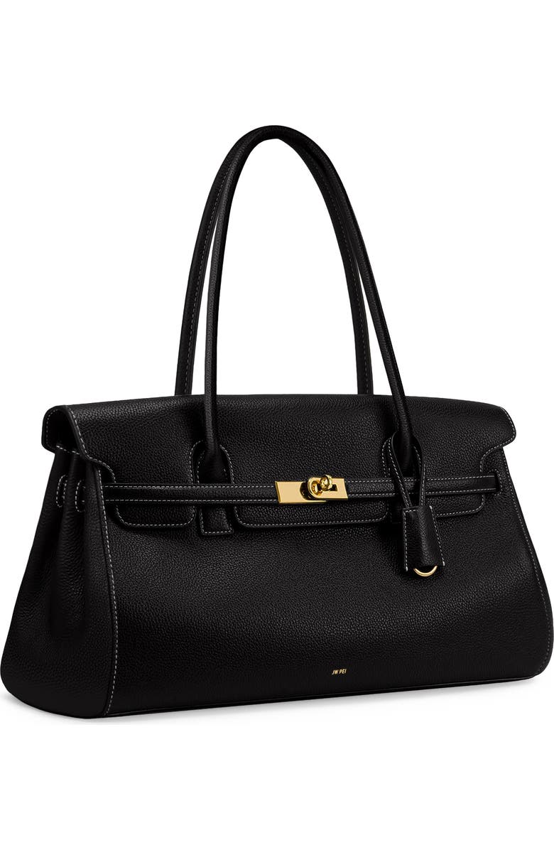 JW PEI Large Yara Faux Leather Shoulder Bag, Alternate, color, Black