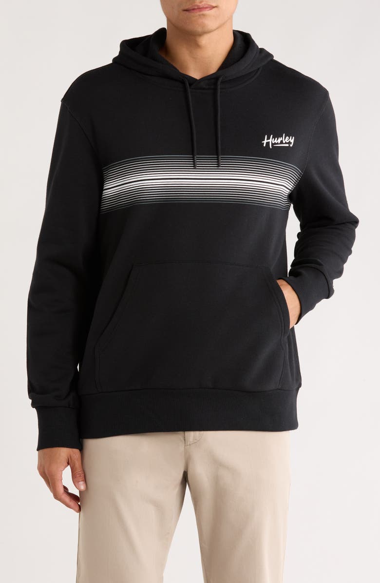 Hurley Sea Rayz Pullover Hoodie, Main, color, Black