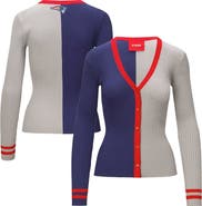STAUD Women's STAUD Navy/Gray New England Patriots Cargo Sweater