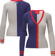 STAUD Women's STAUD Navy/Gray New England Patriots Cargo Sweater